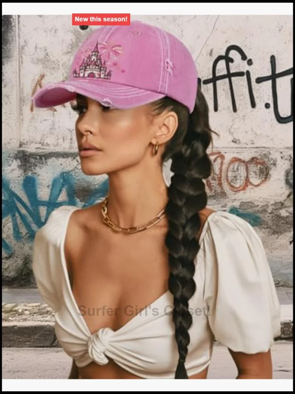 High Ponytail Baseball Cap Adjustable Criss Cross Trucker Hat Cotton Vintage
